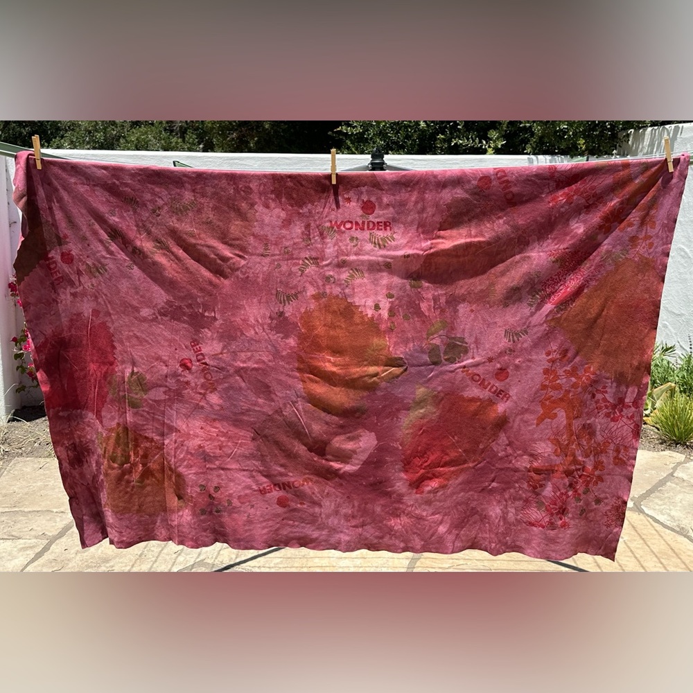 Blue Fish Blanket/Throw/Oversized Wrap in Red/Pink